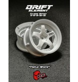 DS Racing Drift Element 5 Spoke Wheel Adj. Offset (2pcs) / Triple White