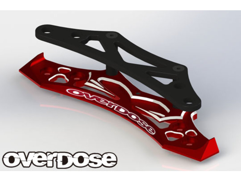 Overdose Aluminum Bumper for OD, YOKOMO / Color: Red