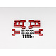 Aluminum Adjustable Rear Short H-Arm Set - Red