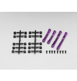 Yokomo Y2-301APA - Aluminium Adjustable Suspension Mount Set - Purple