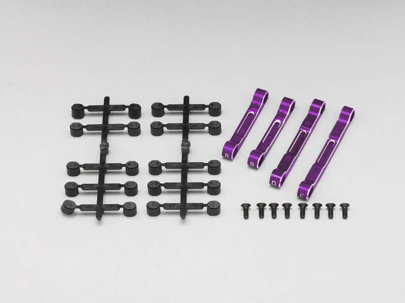 Yokomo Y2-301APA - Aluminium Adjustable Suspension Mount Set - Purple