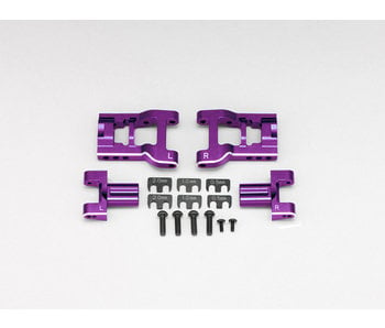Yokomo Aluminum Adjustable Rear Short H-Arm Set - Purple