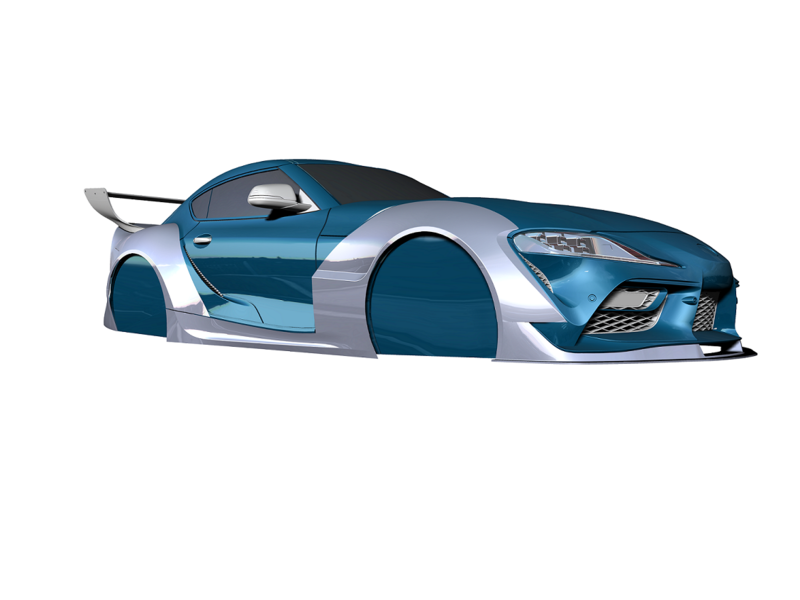 Rc Arlos AF-PSA90BK - Wide Body Kit for Toyota Supra (A90) - DISCONTINUED