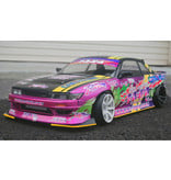 Addiction RC AD-PB3 - Nissan Silvia S13 D-MAX (Fujio Model) Body LIMITED SET + Aero Parts + Replica Sticker