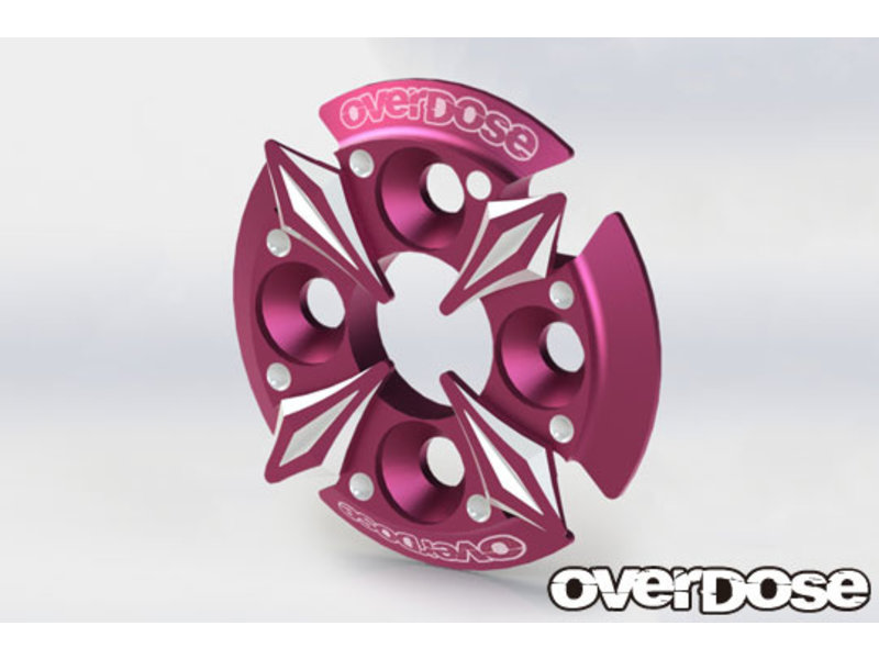 Overdose Spur Gear Support Plate Type-5 / Color: Pink