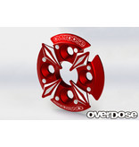 Overdose Spur Gear Support Plate Type-5 / Color: Red