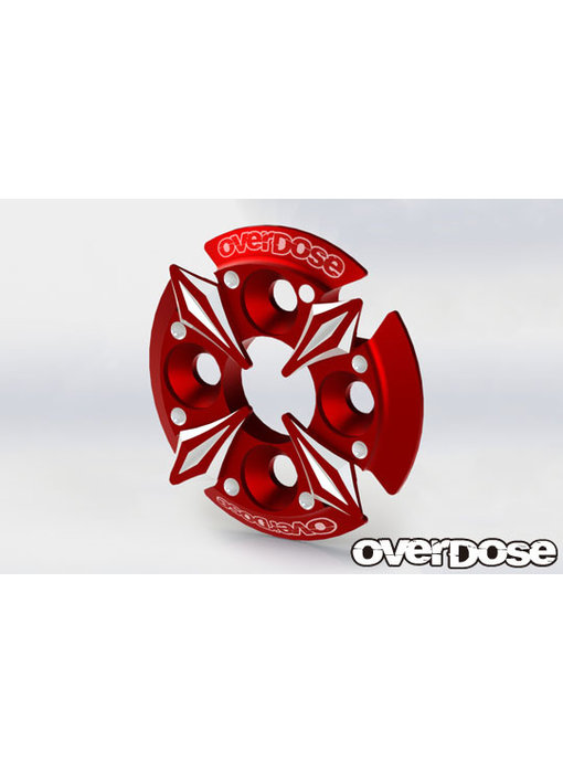 Overdose Spur Gear Support Plate Type-5 / Red