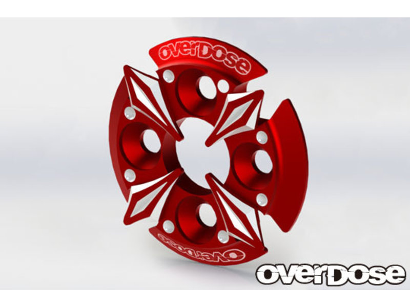 Overdose Spur Gear Support Plate Type-5 - Red Overdose Spur Gear Support Plate Type-5 - Red