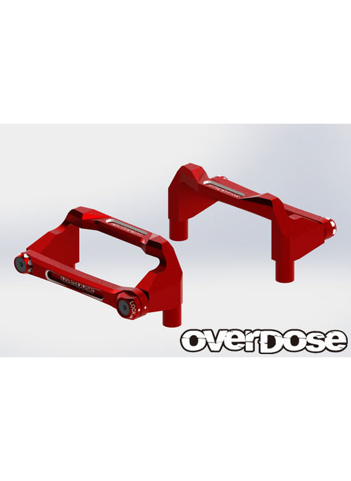 Overdose Alum. Battery Holder Set for OD / Red