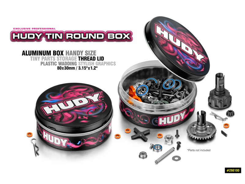 Hudy H298100 - Tin Round Box Φ80x30mm