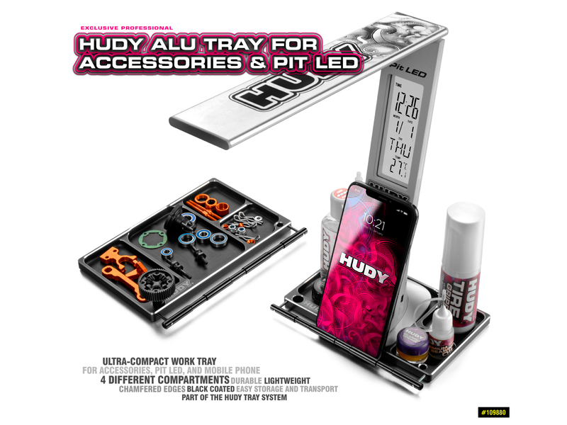 Hudy H109880 - Aluminium Tray for Accessories & Pit LED