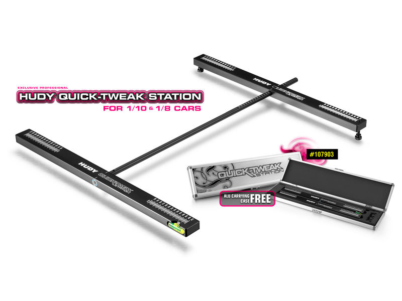 Hudy H107903 - Quick Tweak Station for 1/8 & 1/10 On-Road