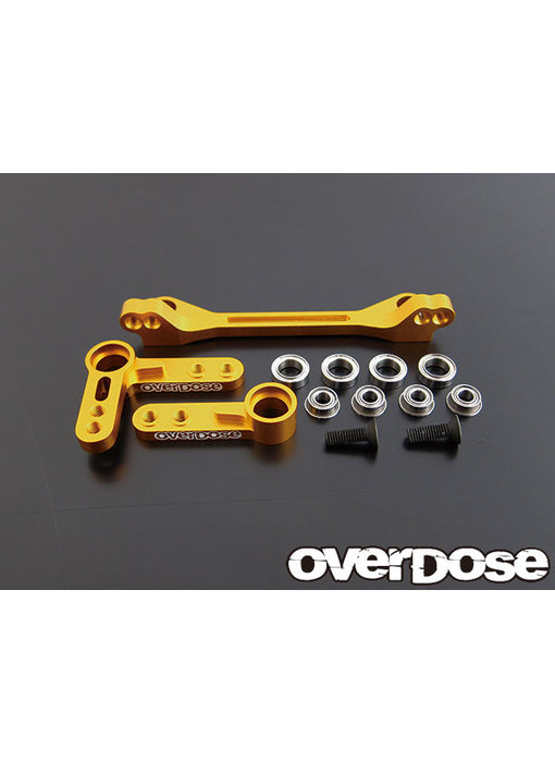 Overdose Alum. Steering Crank Set for VDF / Gold