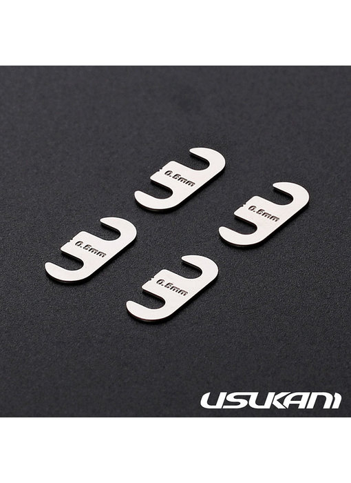 Usukani Stainless Steel FR Suspension Mounts Spacer 0.5mm for NGE/PDS (4pcs)