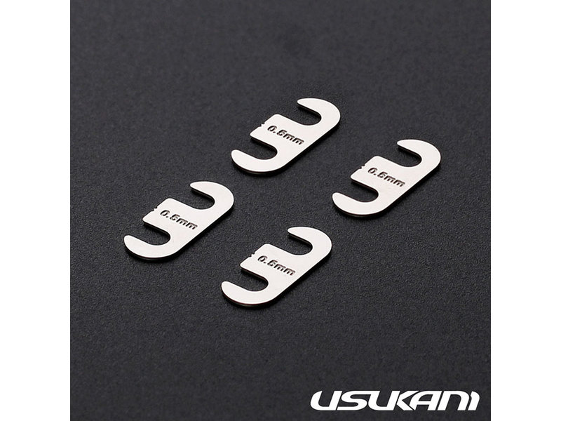 Usukani PDSP-42 - Stainless Steel FR Suspension Mounts Spacer 0.5mm for NGE/PDS (4pcs)