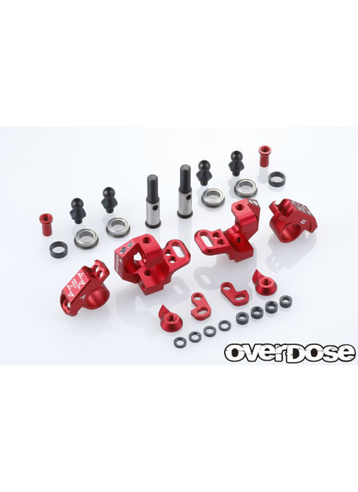 Overdose Adj. Alum. Knuckle Set Type-2 for RWD / Red