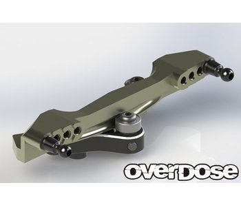 Overdose Alum. Curved Slide Rack Steering Set Type-2 for Vacula II, GALM / Black