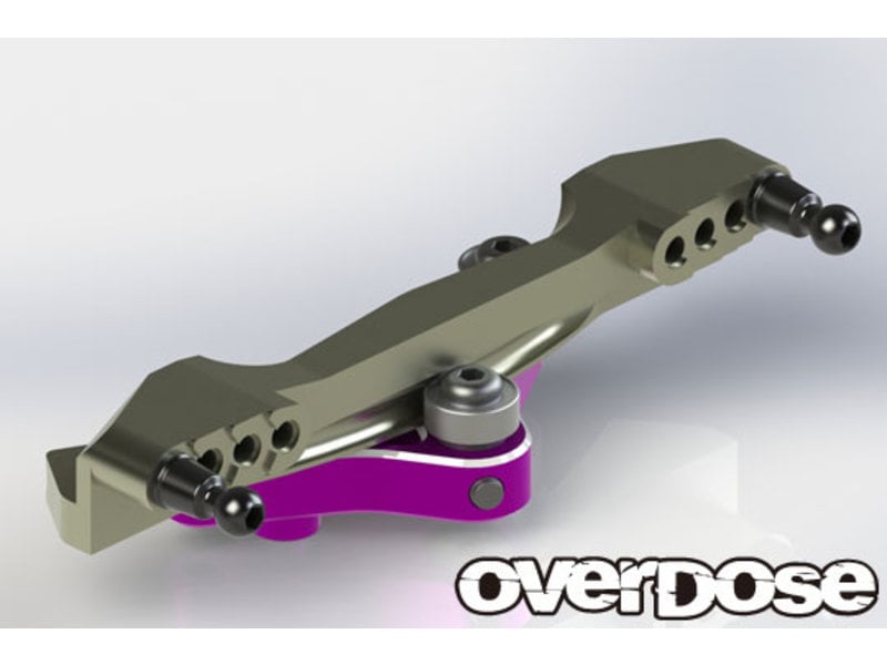 Overdose Aluminum Curved Slide Rack Steering Set Type-2 for Vacula II, GALM / Color: Purple