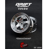 DS Racing Drift Element 5 Spoke Wheel Adj. Offset (2pcs) / Triple Chrome