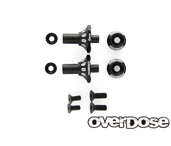 Overdose Alum. One Piece Axle Shaft 6mm for OD (RWD Front) / Black