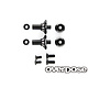 Alum. One Piece Axle Shaft 6mm for OD (RWD Front) / Black