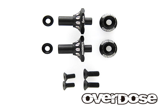 Overdose Alum. One Piece Axle Shaft 6mm - Black Overdose Alum. One Piece Axle Shaft 6mm - Black