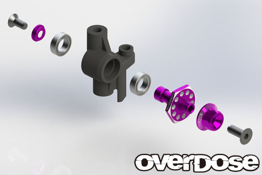 Overdose Alum. One Piece Axle Shaft 6mm - Black Overdose Alum. One Piece Axle Shaft 6mm - Black