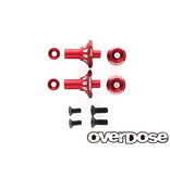 Overdose Aluminum One Piece Axle Shaft 6mm for OD (RWD Front) / Color: Red