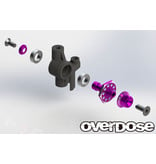 Overdose Aluminum One Piece Axle Shaft 6mm for OD (RWD Front) / Color: Red