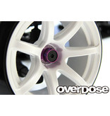 Overdose Aluminum One Piece Axle Shaft 4mm for OD (RWD Front) / Color: Purple