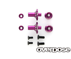 オーバードーズ overdose アルミワンピースアクスルシャフRED4mm新品 アルミワンピースアクスルシャフト 4mm(For OD/RWD フロント用