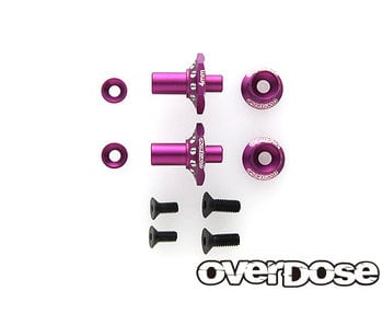 Overdose Alum. One Piece Axle Shaft 4mm for OD (RWD Front) / Purple