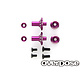 Alum. One Piece Axle Shaft 4mm for OD (RWD Front) / Purple - DISCONTINUED