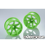Overdose R-SPEC Work Emotion T7R / Color: Fluor Green / Offset: 7mm (2pcs)