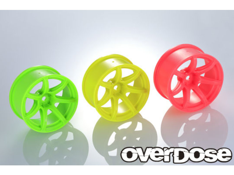 Overdose R-SPEC Work Emotion T7R / Color: Fluor Green / Offset: 7mm (2pcs)