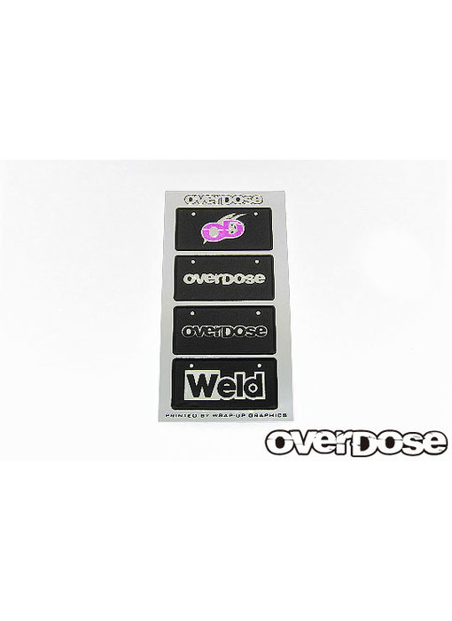 Overdose WELD/OD 3D Number Plate Sticker