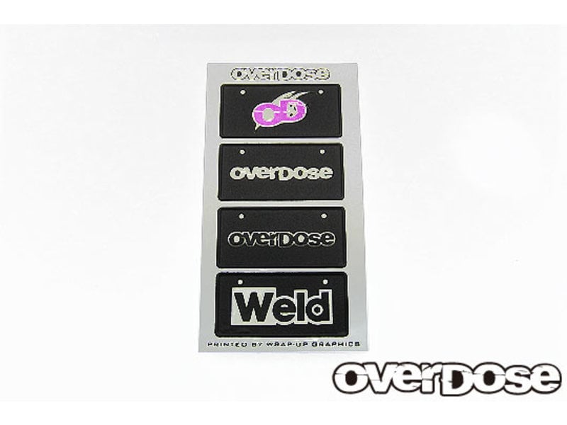 Overdose WELD/OD 3D Number Plate Sticker