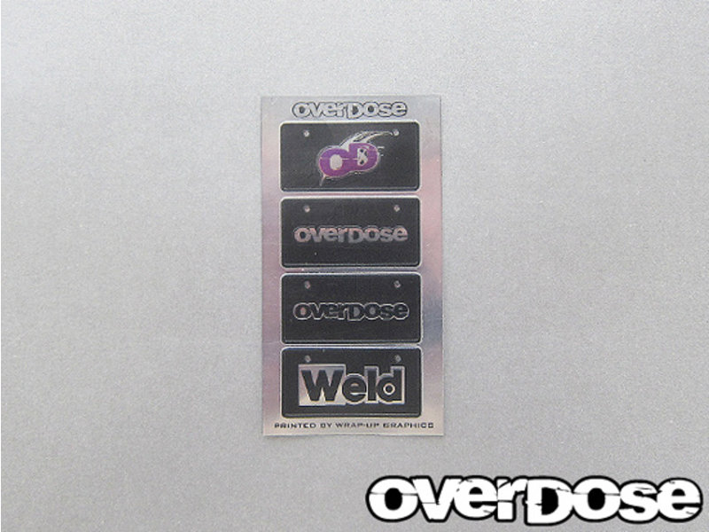 Overdose WELD/OD 3D Number Plate Sticker