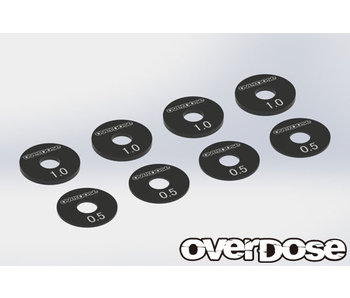 Overdose Alum. Wheel Spacer Set / Black (8)