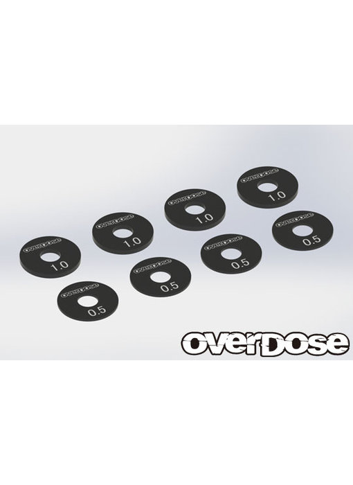 Overdose Alum. Wheel Spacer Set / Black (8)