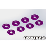 Overdose Aluminum Wheel Spacer Set / Color: Purple (8pcs)