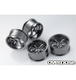 Overdose Work VS KF / Color: Matte Black Metal Chrome / Offset: 7mm (2pcs)