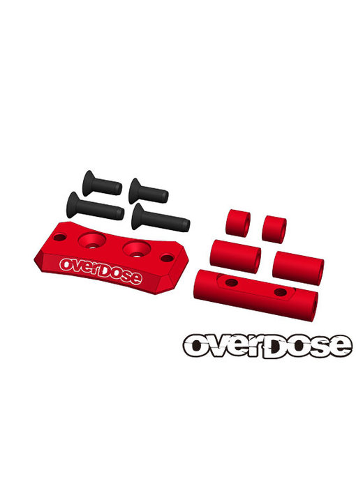 Overdose Alum. Cooling Fan Mount for Vacula II, GALM / Red