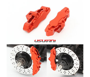 Usukani Aluminium Simulation Brake Calipers V2.0 Small for PDS / Red (2pcs)