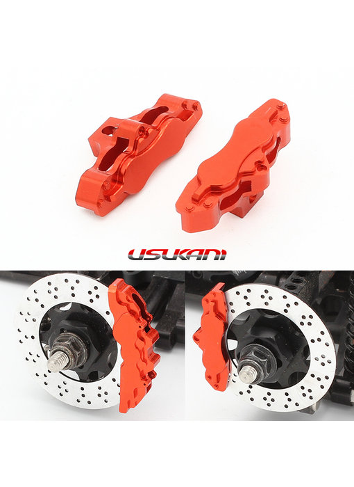 Usukani Aluminium Simulation Brake Calipers V2.0 Small for PDS / Red (2pcs)