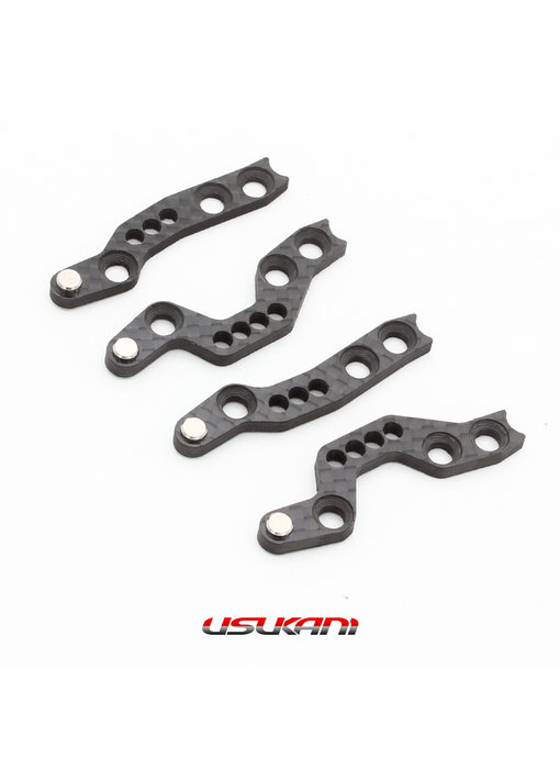 Usukani Short CF Side Plate Set for Rear Arm for PDSR (4pcs)