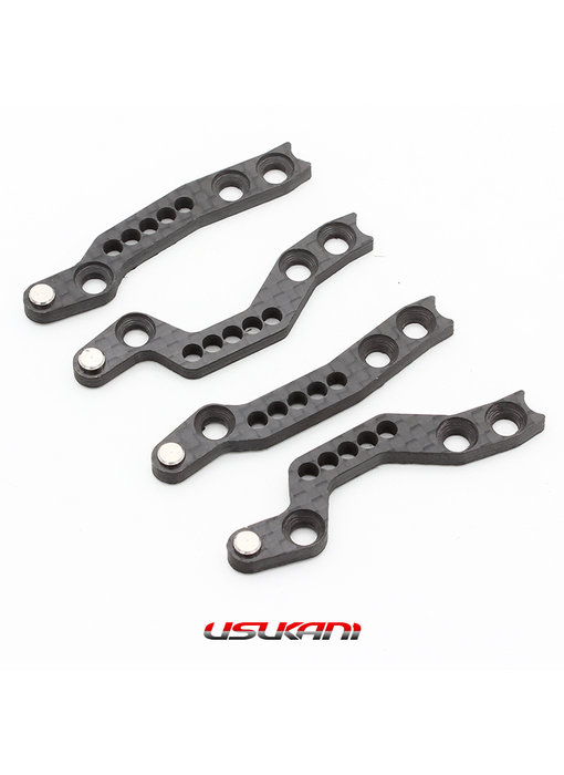 Usukani Long CF Side Plate Set for Rear Arm for PDSR (4pcs)