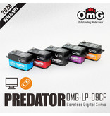 RC OMG LP-09CF/RD - Predator Full Metal Coreless Digital Low Profile Servo - Red