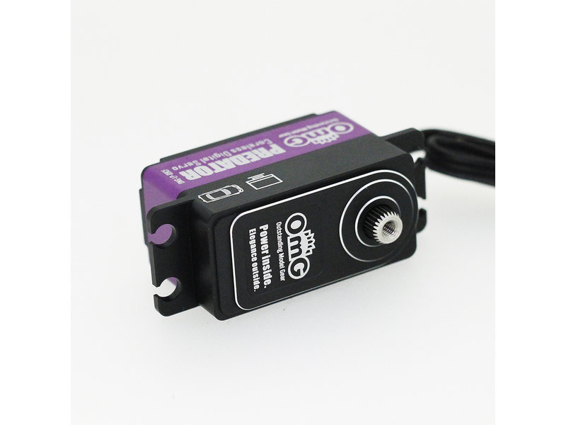 RC OMG LP-09CF/VT - Predator Full Metal Coreless Digital Low Profile Servo - Purple