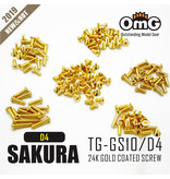 RC OMG TG-GS10/D4 - Golden Screw Kit for Sakura D4 AWD/RWD